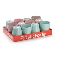Plasticforte 12x Kunststof drinkglazen - gekleurd - 400 ml - onbreekbaar   -