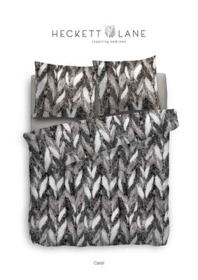 Heckett & Lane DBO Carol Zwart/Wit 200x200 Flanel