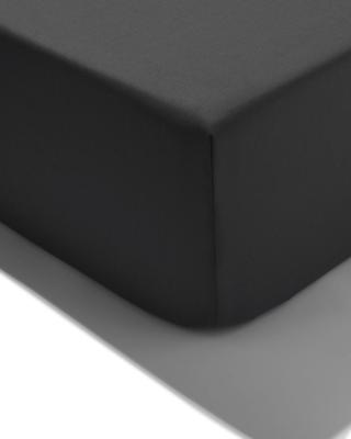 HEMA Hoeslaken 90x200cm zacht katoen donkergrijs (donkergrijs)