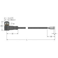 Turck 6625516 Sensor/actuator aansluitkabel Aantal polen: 4 5 m 1 stuk(s)