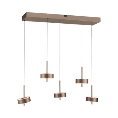 Paul Neuhaus 5-lichts hanglampQ-Rotate bruin modern - 2249-34