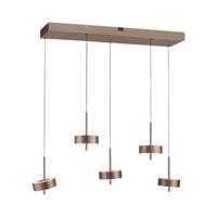 Paul Neuhaus 5-lichts hanglampQ-Rotate bruin modern - 2249-34