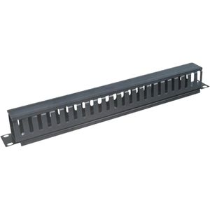 19" Covered Cable Organizer 1U Kabelmanagement