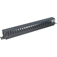 19" Covered Cable Organizer 1U Kabelmanagement