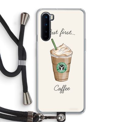 But first coffee: OnePlus Nord Transparant Hoesje met koord