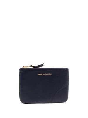 Comme Des Garçons Wallet portefeuille zippé en cuir - Bleu