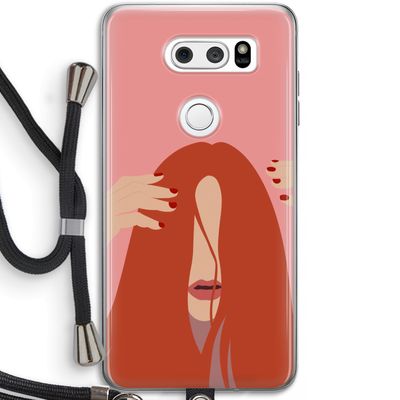 Woke up like this: LG V30 Transparant Hoesje met koord