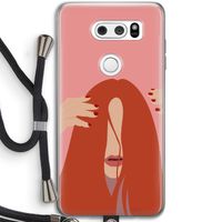 Woke up like this: LG V30 Transparant Hoesje met koord