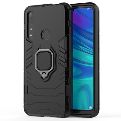 PC + TPU schokbestendige beschermhoes voor Huawei P Smart Z/Y9 Prime (2019) met magnetische ring houder (zwart)