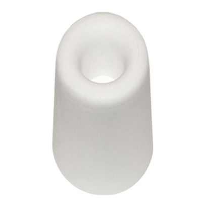 Deurbuffer - deurstopper - wit - rubber - 75 x 40 mm - schroefbevestiging