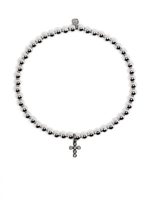 Sydney Evan bracelet en or blanc 14ct à perles - Argent
