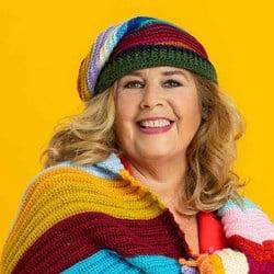 Karin Bloemen Muts met strepen Garenpakket