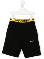 Off-White Kids short de sport à logo - Noir