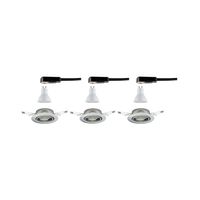 Paulmann 93420 Base Inbouwlamp Set van 3 stuks LED GU10 15 W RVS (geborsteld) - thumbnail