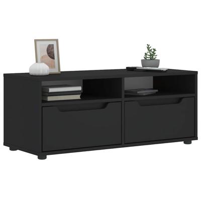 Tv-meubel VISNES 100x40x38 cm bewerkt hout zwart