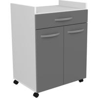 Oslo geserveerd 60 cm - 1 lade en 1 deur - L 60 x D 44 x H 81 cm - Briljante grijze kleur - Ekipa Oslo geserveerd 60 cm - 1 lade en 1 deur - L 60 x D 44 x H 81 cm - Briljante grijze kleur - Ekipa