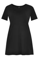 Yoek T-shirt lang | Zwart | Maat 42/44