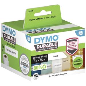 DYMO 2112285 Rol met etiketten 89 x 25 mm Polypropyleen folie Wit 700 stuk(s) Permanent hechtend Universele etiketten, Adresetiketten