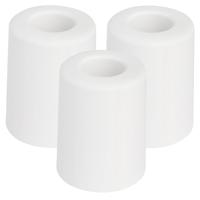 Benson Deurbuffers / deurstoppers rubbers - 3x - wit -50 x 35 mm - met schroefbevestiging