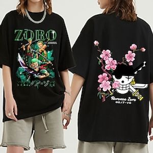 One Piece Roronoa Zoro T-Shirt Anime Cartoon Anime Harajuku Grafisch Kawaii Voor Voor Stel Voor heren Dames Volwassenen Back To School Heet stempelen Lightinthebox