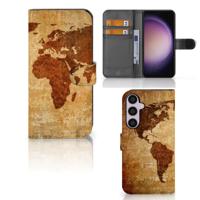 Samsung Galaxy S24 Plus | Flip Cover | Wereldkaart Samsung Galaxy S24 Plus | Flip Cover | Wereldkaart