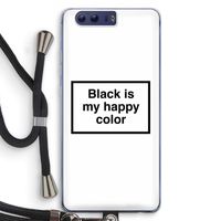 Black is my happy color: Honor 9 Transparant Hoesje met koord