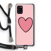 Hartje: Samsung Galaxy A31 Transparant Hoesje met koord