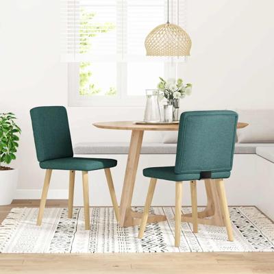 Eetkamerstoelen 2 st stof donkergroen