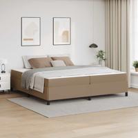 Bedframe met matras Cappuccino 200 x 200 cm Kunstleer