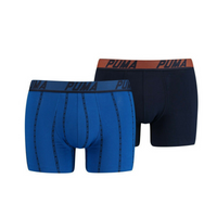 Puma 2-pack boxershorts - blauw/ zwart - thumbnail