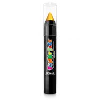 Paintglow Face paint stick - metallic geel - 3,5 gram - schmink/make-up stift/potlood   -