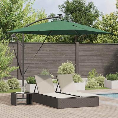 Cantilever Banana Parasol met slot Groen 249 x 249 x 250 cm
