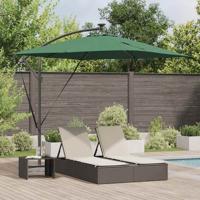 Cantilever Banana Parasol met slot Groen 249 x 249 x 250 cm