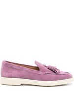 Santoni mocassins en daim à glands - Violet