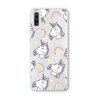 Rainbow Unicorn: Samsung Galaxy A70 Transparant Hoesje