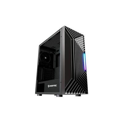 ATX Semi-toren BehuizingNfortec Nervia Black ARGB Zwart