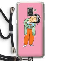 Visknuffel: Samsung Galaxy A8 (2018) Transparant Hoesje met koord