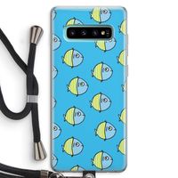 Visjes: Samsung Galaxy S10 Plus Transparant Hoesje met koord
