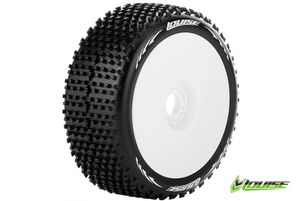 Louise B-HORNET Soft banden op witte disc velgen voor 1/8 buggy