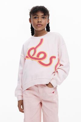 Logo sweatshirt met lus - RED - 13/14