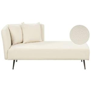 Beliani - RIOM - Chaise longue - Wit - Linkszijdig - Bouclé