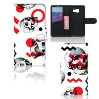 Telefoonhoesje met Naam Samsung Galaxy A3 2017 Skull Red