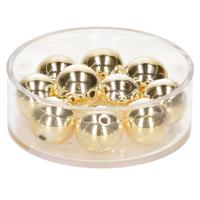 10x stuks metallic sieraden maken kralen in het goud van 10 mm