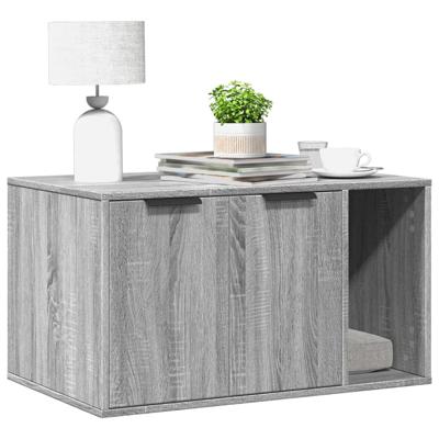 Kattenbakkast 80x50x45 cm bewerkt hout grijs sonoma eikenkleur