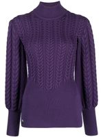 Philipp Plein pull en laine à manches longues - Violet - thumbnail