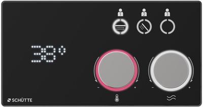 Schutte AQUADOT Digitaal douchesysteem met Smart Control | Chroom/mat zwart - 60499
