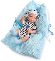 Berjuan babypop Newborn Special meisjes 45 cm blauw/wit - thumbnail