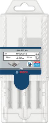 Bosch Accessoires PRO SDS plus-5X Hammer Drill Bit Set | 6/8/10 mm | 3 pcs - 2608833912