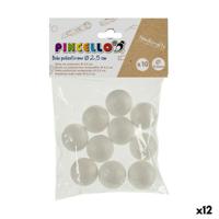 Materiaal voor handarbeid Pincello Ballen polyestyreen Ø 2,5 cm Wit 12 Stuks