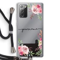 Rozen: Samsung Galaxy Note 20 / Note 20 5G Transparant Hoesje met koord